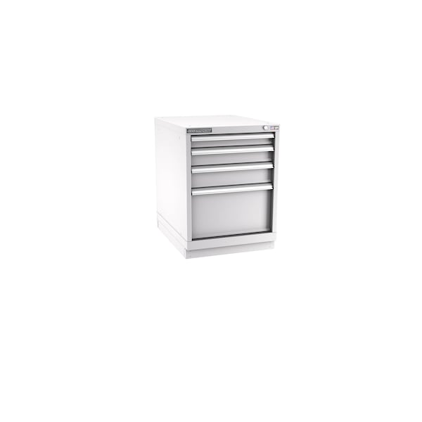 Champion Tool Storage Modular Drawer Cabinet, 4 Drawer, Light Gray, Steel, 22 in W x 28-1/2 in D x 30 in H N12000402ILCFTB-LG - main